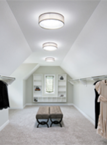 Closet with Smart LED and VividShade Fixtures